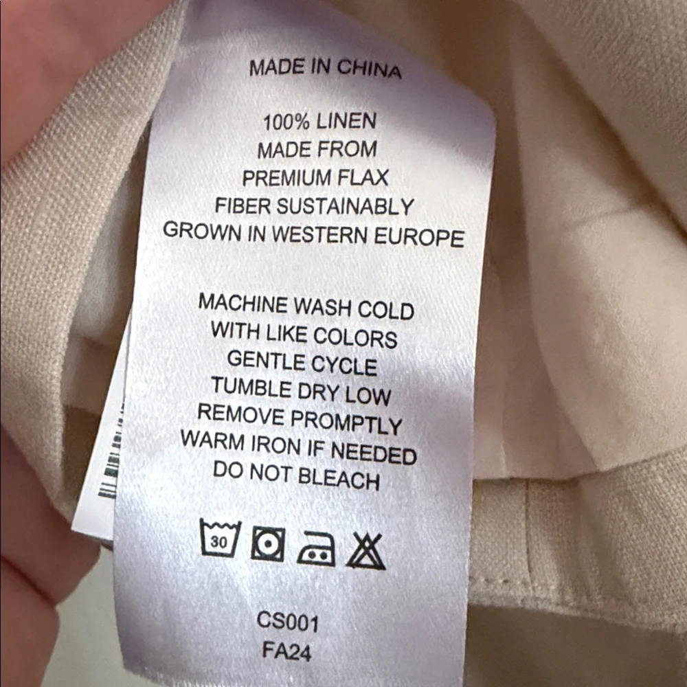 Quince Light Tan European Linen Vest - Picture 6 of 9